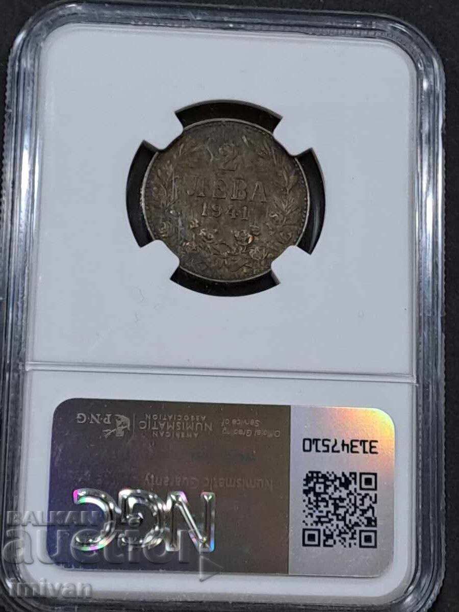 Licitație 2 lev 1941 NGC AU DETALII Licitație 2 lev 1941 NGC AU DETALII