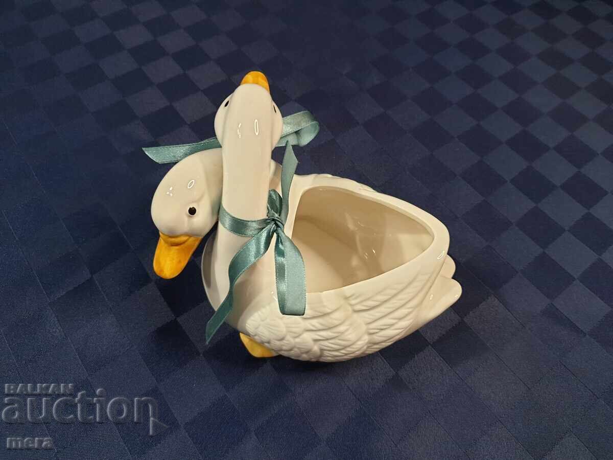 Porcelain composition with a pair of geese - 5 Porcelain composition with a pair of geese - 5