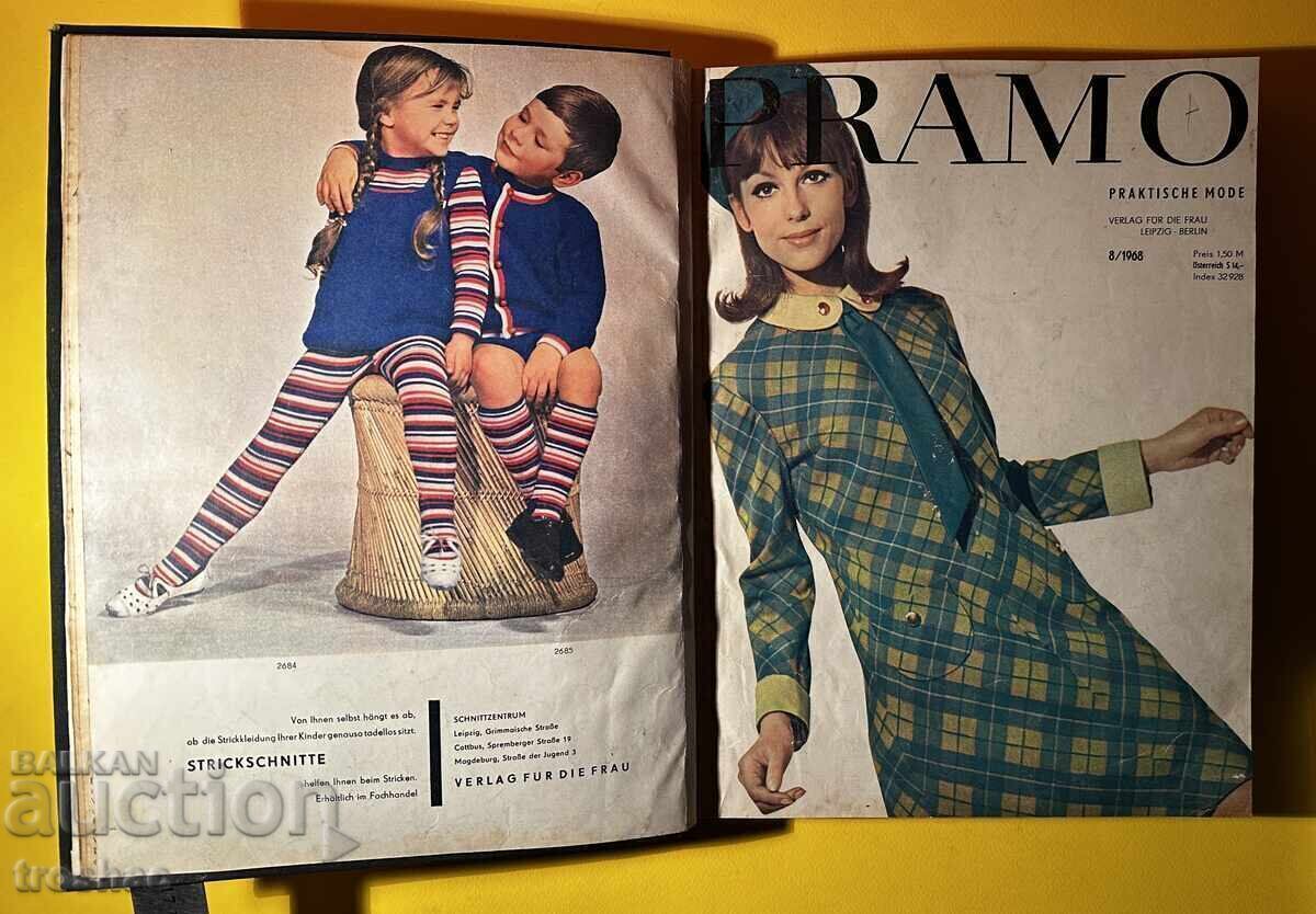 Old Folder with Fashion Magazines Pramo 15 pcs. 1968 - 5 Old Folder with Fashion Magazines Pramo 15 pcs. 1968 - 5