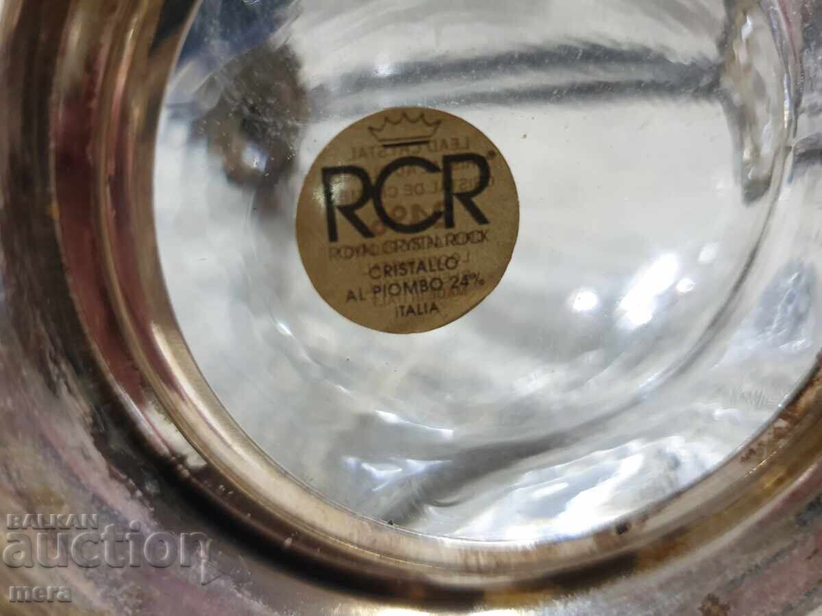 Crystal decanter with silver-plated duck-shaped fittings RCR - 5 Crystal decanter with silver-plated duck-shaped fittings RCR - 5