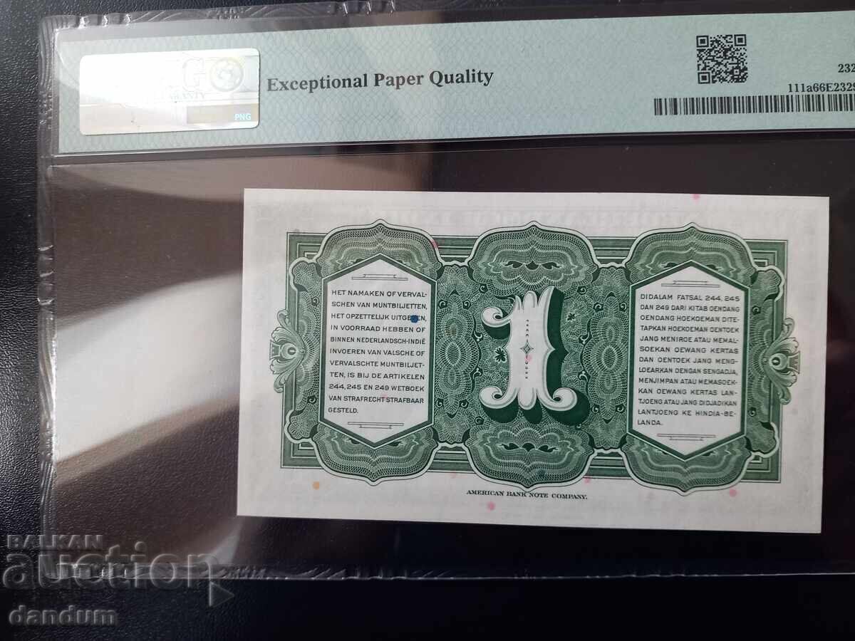 1 guilder Netherlands Indies 1943 PMG 66 with price 349.00 BGN | € 178.44 1 guilder Netherlands Indies 1943 PMG 66 with price 349.00 BGN | € 178.44