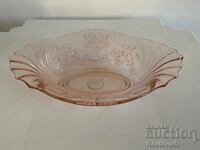 Candy bowl, fruit “Ankerglas Bernsdorf, Art Deco.