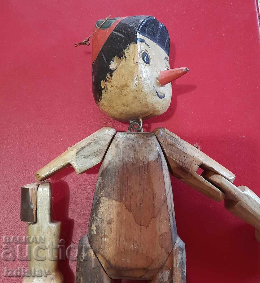 Auction Collectible Old Wooden Pinocchio Doll Auction Collectible Old Wooden Pinocchio Doll