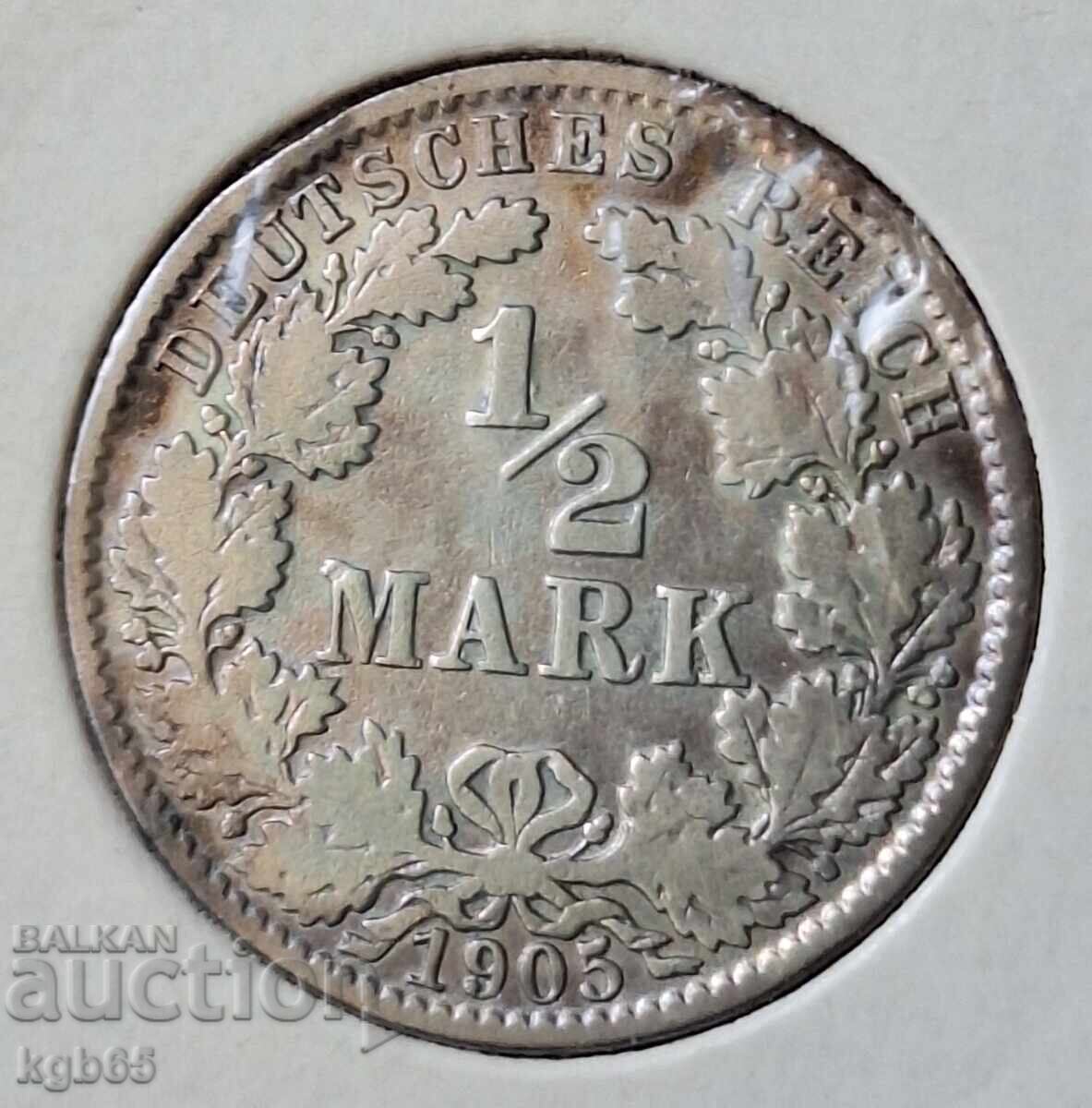 1/2 mark 1905 Germany