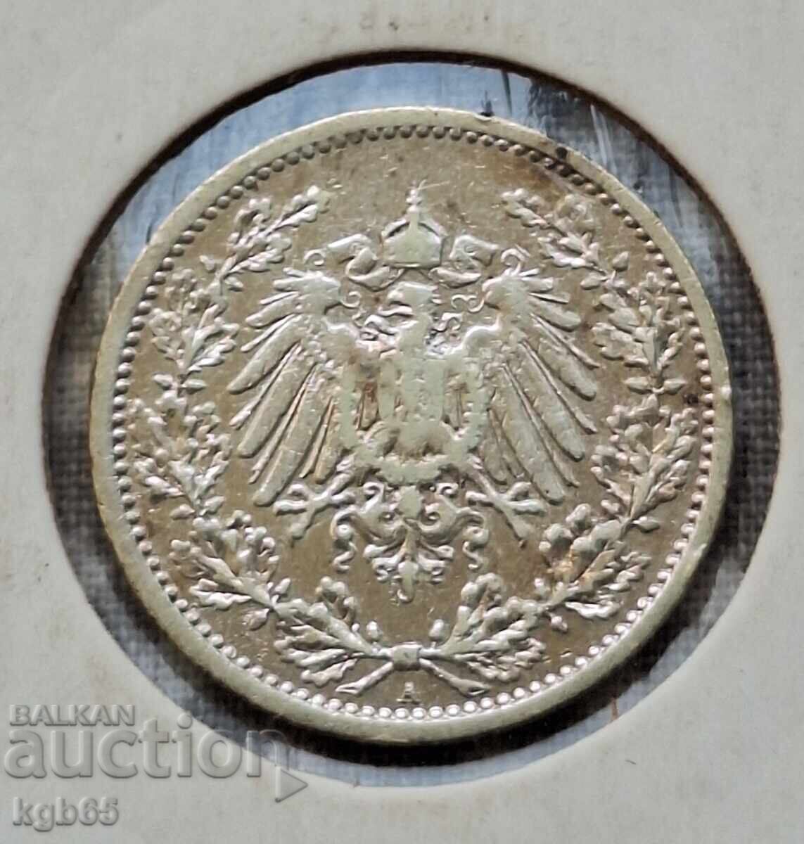 1/2 mark 1913 Germany with price 19.65 BGN | € 10.05