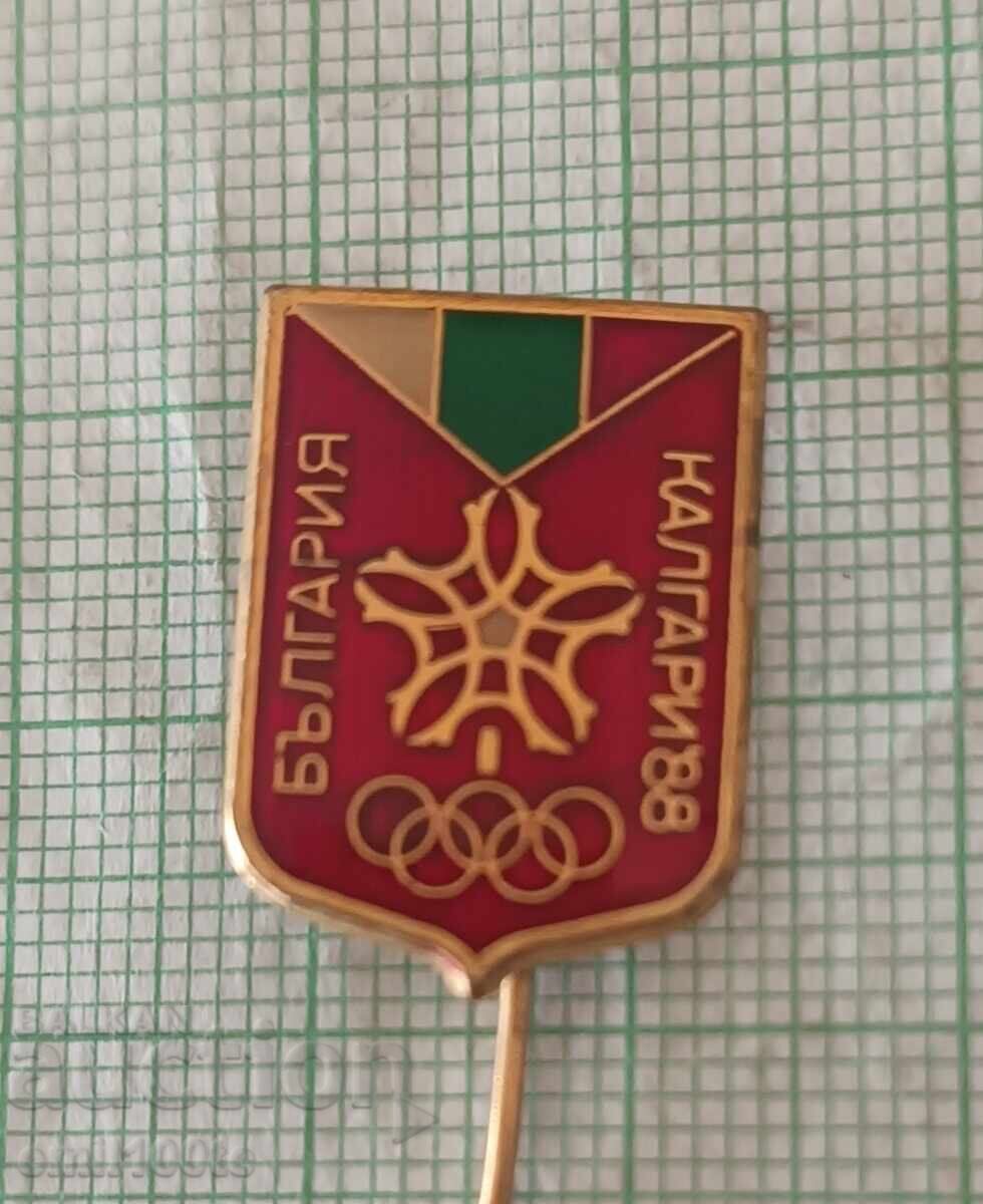Badge - BOC Bulgaria at the Calgary 1988 Olympic Games. Badge - BOC Bulgaria at the Calgary 1988 Olympic Games.
