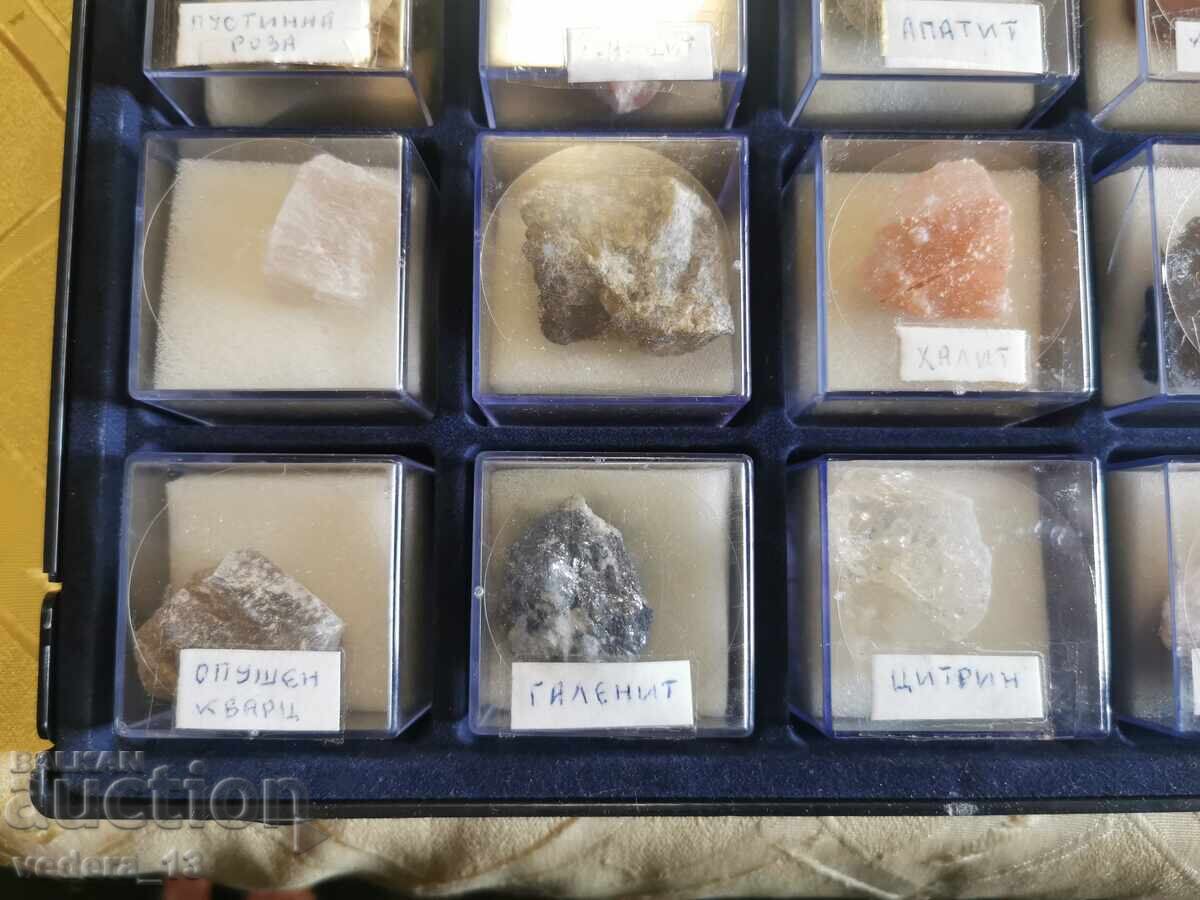 Delivery of collection of minerals, crystals