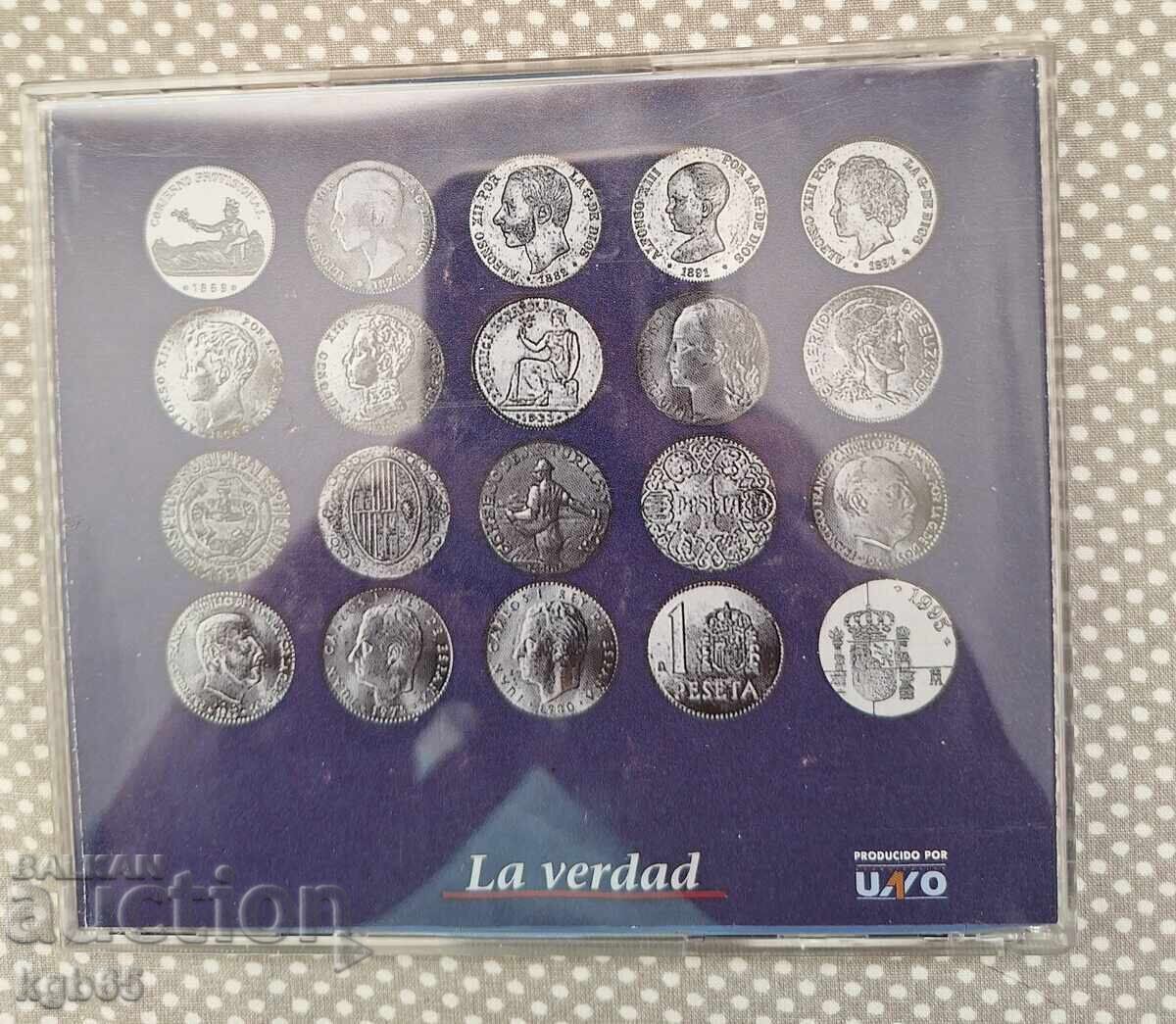 Delivery of Set of silver pesetas 2002