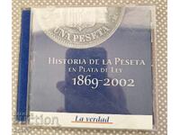 Set of silver pesetas 2002