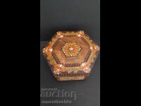 Painted wooden jewelry box