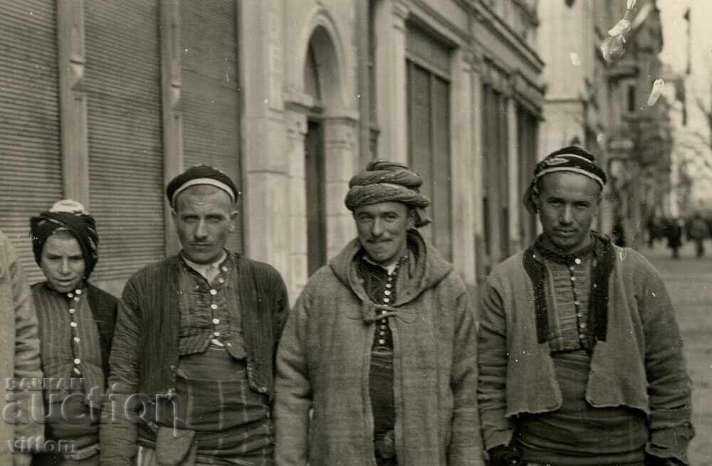 Auction  Burgas street types circa 1940 2 original photos