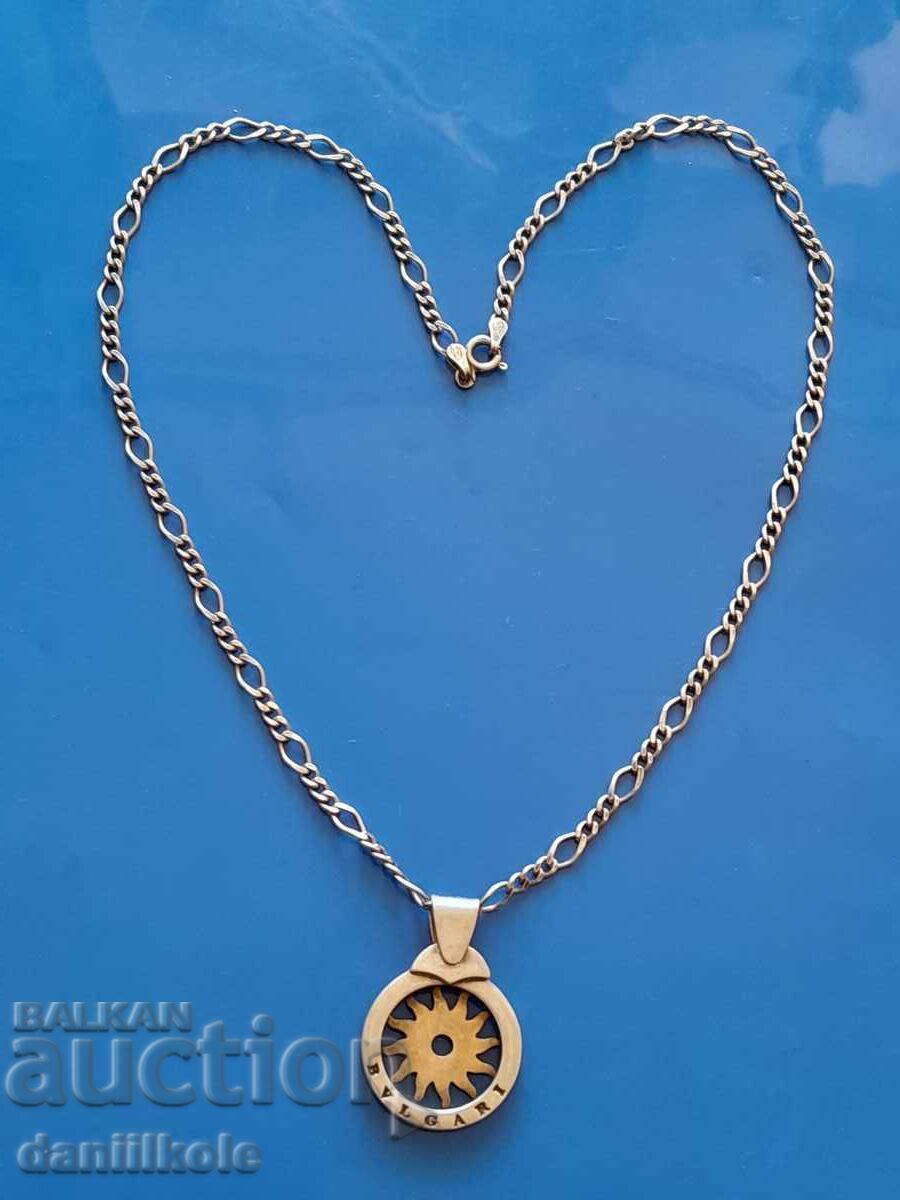 *$*Y*$* СРЕБЪРЕН ЛАНЕЦ BVLGARI БУЛГАРИ СЛЪНЦЕ СУПЕР *$*Y*$* с цена € 69.90 | 136.71 лв.