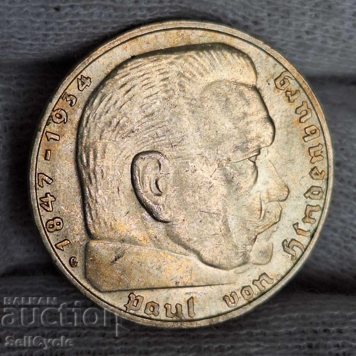 ✅GERMANY | 2 marks 1939 - SILVER❗ with price 25.00 BGN | € 12.78 ✅GERMANY | 2 marks 1939 - SILVER❗ with price 25.00 BGN | € 12.78