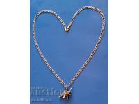 *$*Y*$* LANȚ DE ARGINT CU PENDANT ELEFANT 3D - EXCELENT *$*Y*$*