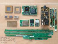 Lot of processors and cards for electronic scrap