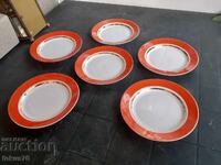 Plates 6 pcs - Russian porcelain with gilding