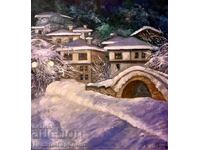 Denitsa Garelova painting frame - 70/70 “Winter in Shiroka Laka”