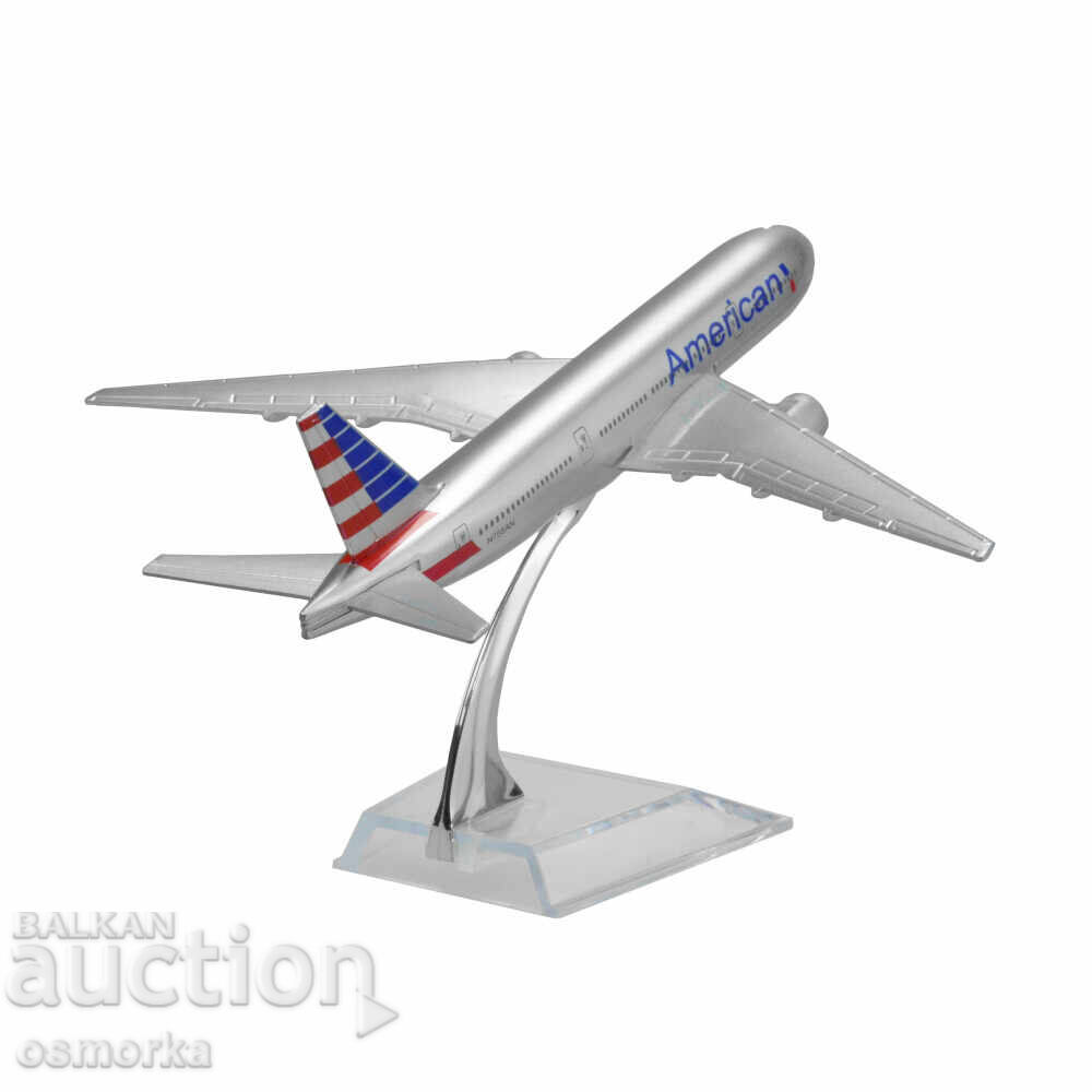 Delivery of Boeing 777 airplane model model American metal airliner flight