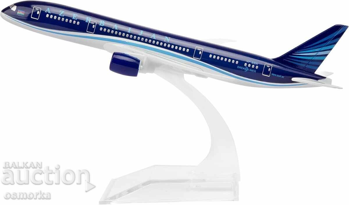 Machetă de model de avion Boeing 787 Cutie de căptușeală metalică Azerbaidjan Machetă de model de avion Boeing 787 Cutie de căptușeală metalică Azerbaidjan