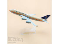 Boeing 747 airplane model model Saudi Arabian metal liner