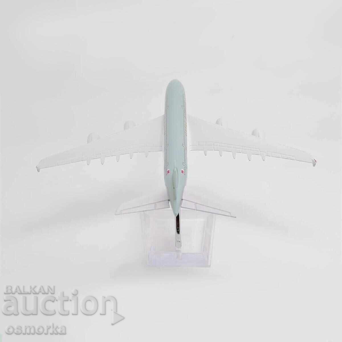 Airbus 380 airplane model mockup Qatar Airways metal travel with price 32.00 BGN | € 16.36
