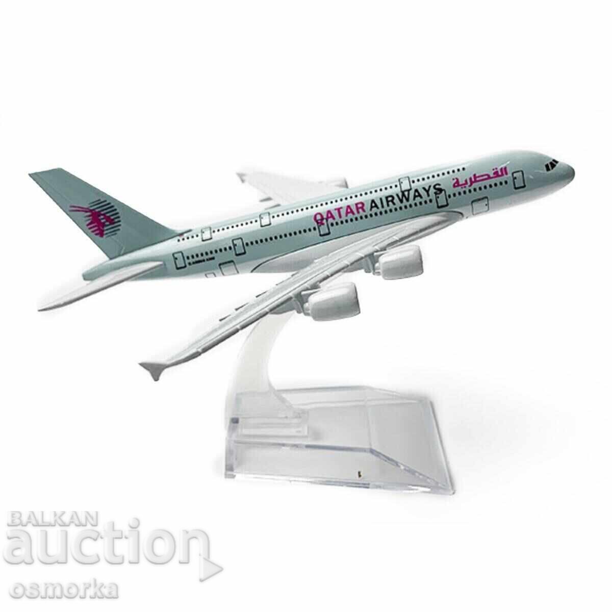 Auction  Airbus 380 airplane model mockup Qatar Airways metal travel