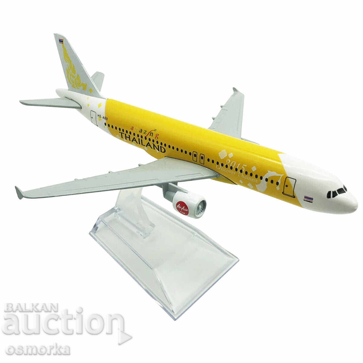 Airbus 320 airplane model mockup Thailand amazing metal with price 32.00 BGN | € 16.36