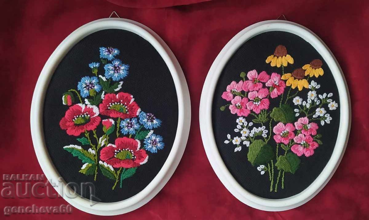 "Λουλούδια" όμορφα χειροποίητα κεντημένα γοβέλια - 5 "Λουλούδια" όμορφα χειροποίητα κεντημένα γοβέλια - 5