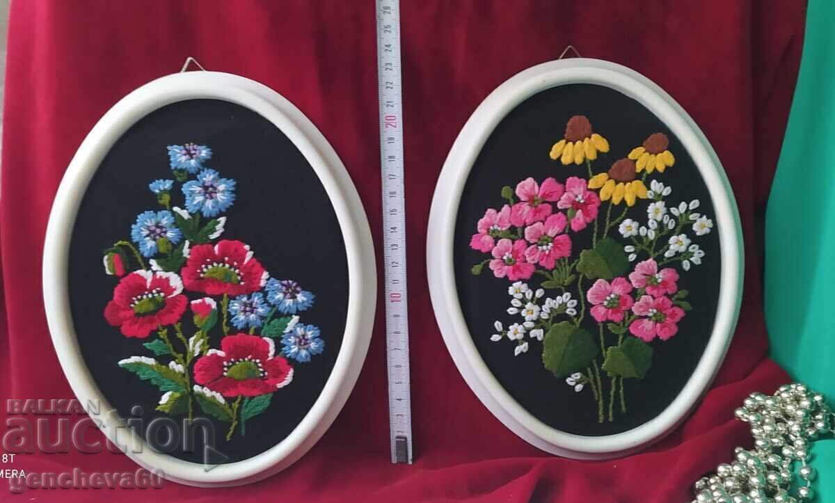 "Λουλούδια" όμορφα χειροποίητα κεντημένα γοβέλια - 6 "Λουλούδια" όμορφα χειροποίητα κεντημένα γοβέλια - 6