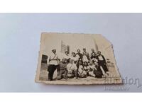 Photo Officers and young girls on the Serbian border 1937