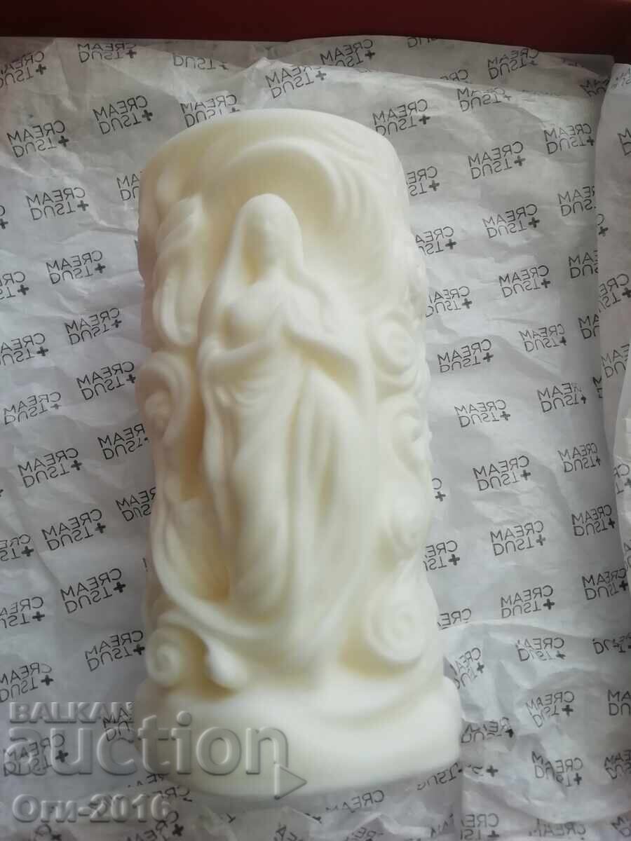 Auction Collectible candle Virgin Mary, double-sided Auction Collectible candle Virgin Mary, double-sided