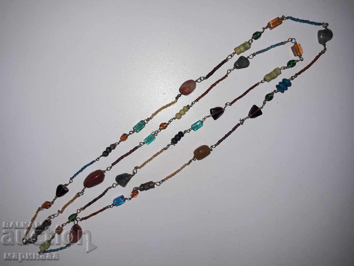 LONG NECKLACE. BRONZE, NATURAL STONES, GLASS with price 6.00 BGN | € 3.07 LONG NECKLACE. BRONZE, NATURAL STONES, GLASS with price 6.00 BGN | € 3.07