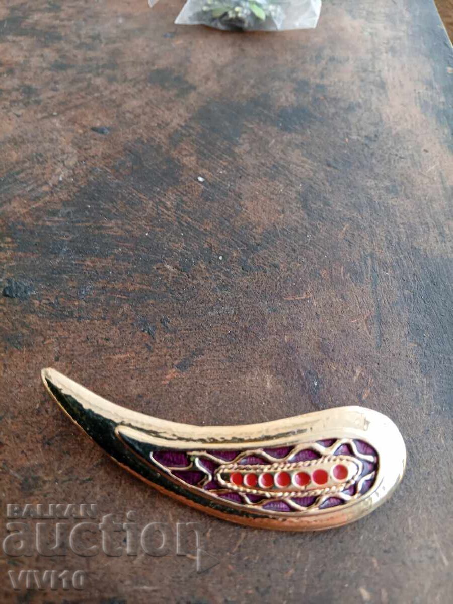 Antique Enamel Brooch