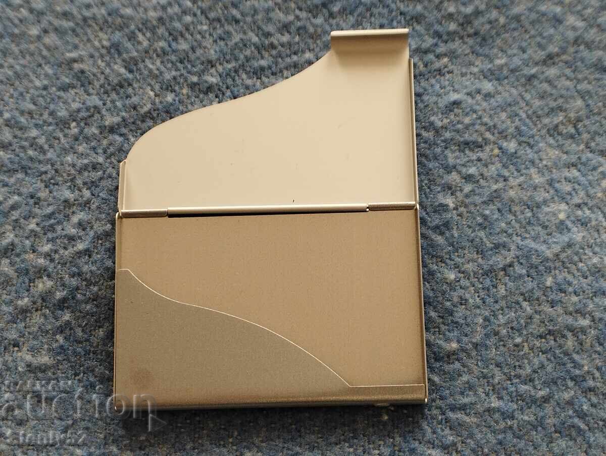 Metal business card with inscription. Academica with price 10.00 BGN | € 5.11