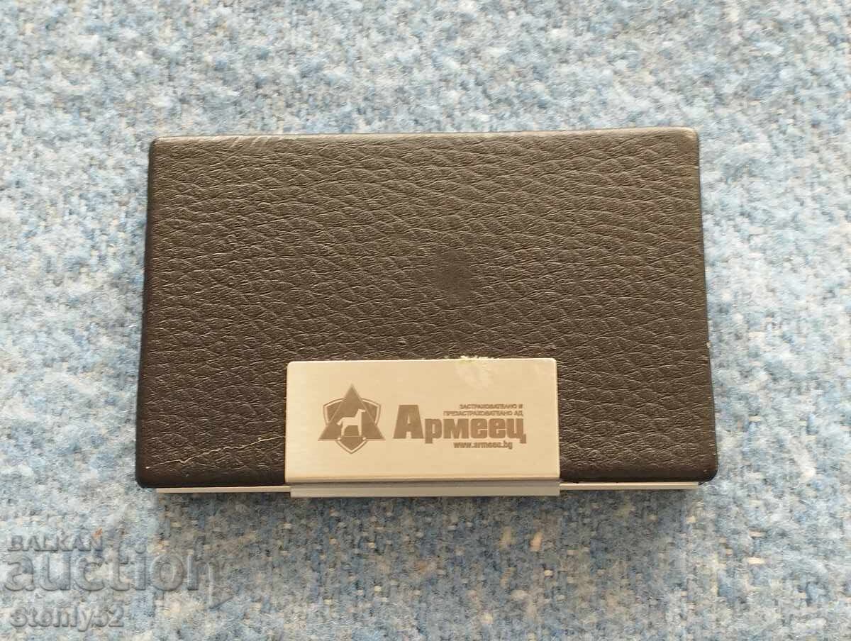 Metal business card with "Armeec" inscription Metal business card with "Armeec" inscription