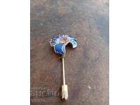 Antique enamel brooch, cloisonné