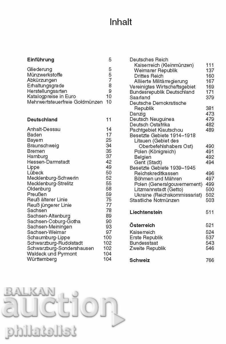 Licitație Catalog german de monede din 1871 până în prezent Licitație Catalog german de monede din 1871 până în prezent