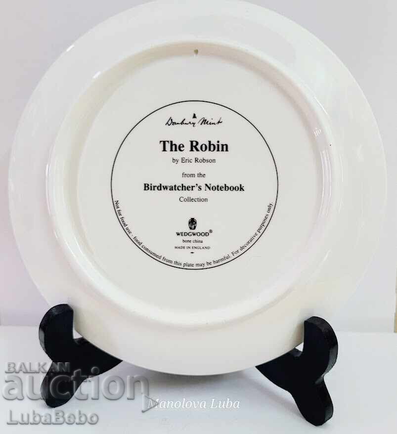 Wedgwood, Danbury Mint, Robin Collector Plate - 7 Wedgwood, Danbury Mint, Robin Collector Plate - 7
