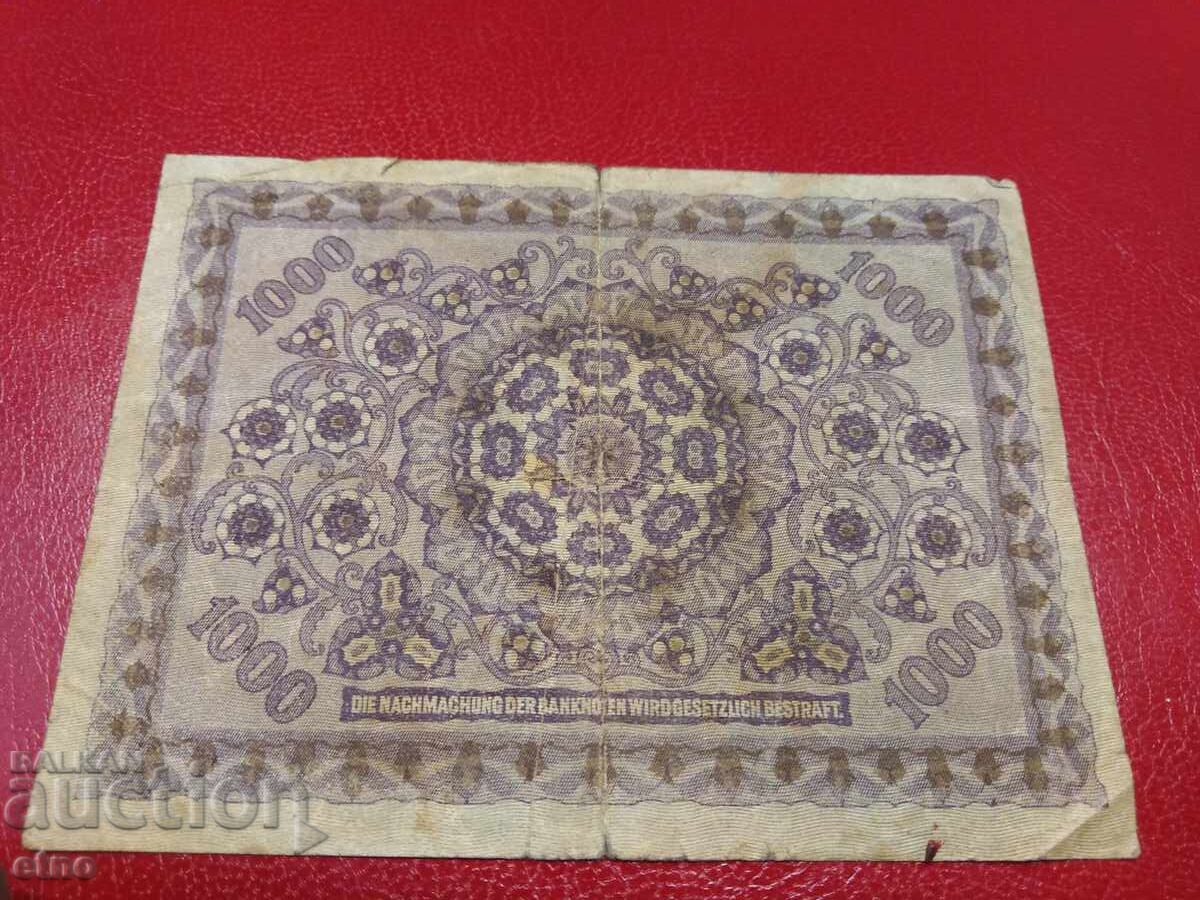 1000 ΚΡΟΝΙ 1922 ΑΥΣΤΡΙΑ, τραπεζογραμμάτιο με τιμή 10.00 BGN | € 5.11 1000 ΚΡΟΝΙ 1922 ΑΥΣΤΡΙΑ, τραπεζογραμμάτιο με τιμή 10.00 BGN | € 5.11
