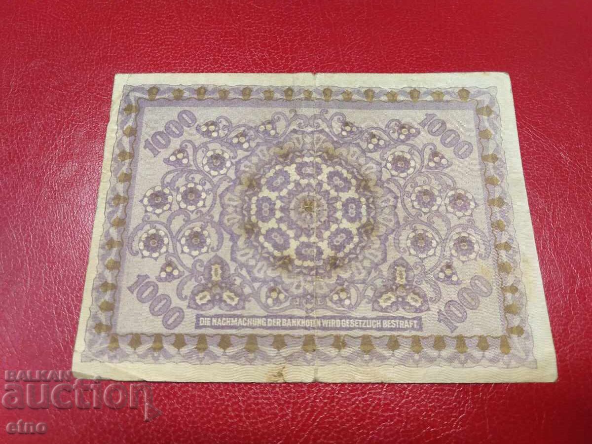 1000 ΚΡΟΝΙ 1922 ΑΥΣΤΡΙΑ, τραπεζογραμμάτιο με τιμή 10.00 BGN | € 5.11