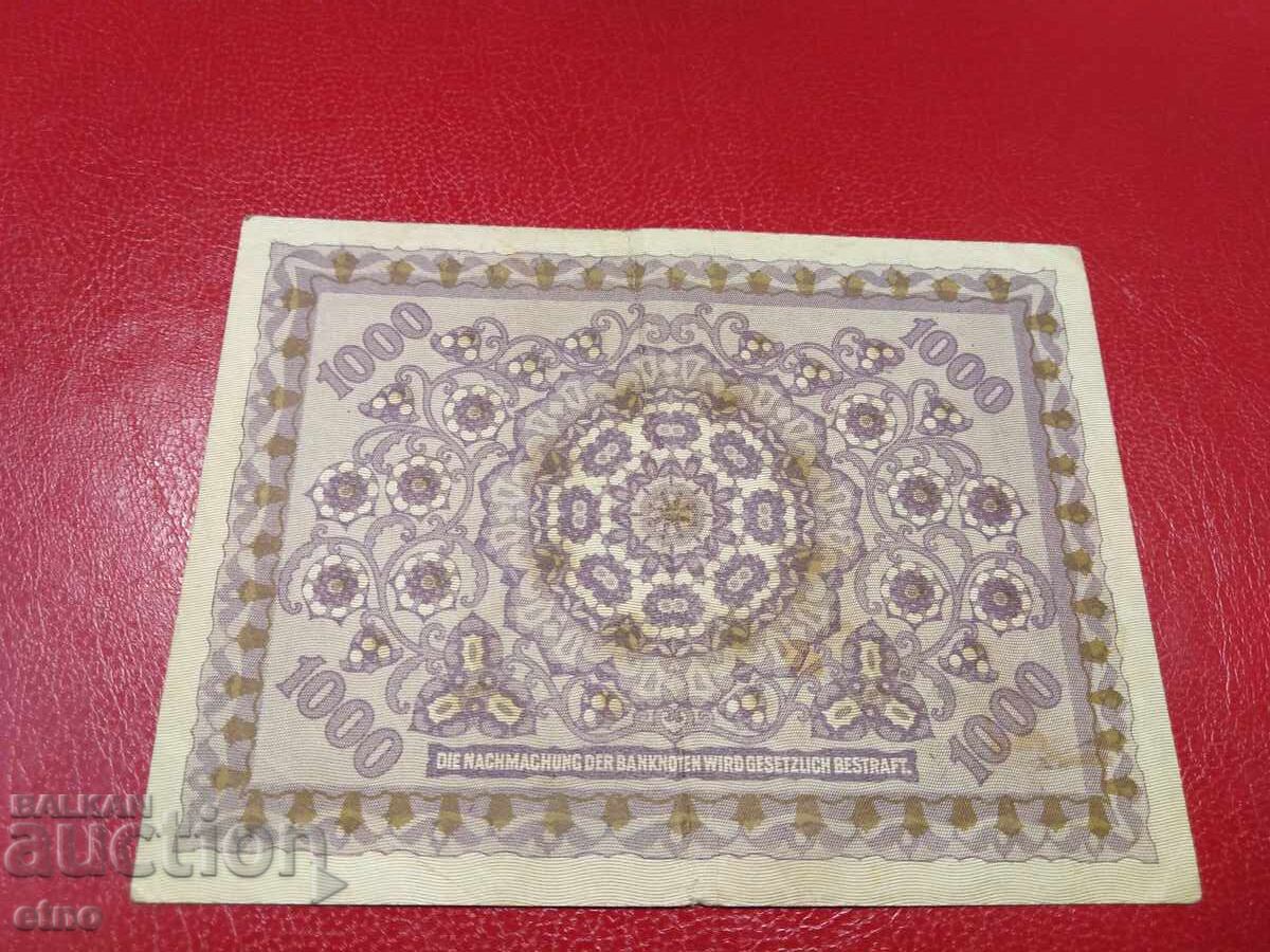 1000 ΚΡΟΝΙ 1922 ΑΥΣΤΡΙΑ, τραπεζογραμμάτιο με τιμή 10.00 BGN | € 5.11 1000 ΚΡΟΝΙ 1922 ΑΥΣΤΡΙΑ, τραπεζογραμμάτιο με τιμή 10.00 BGN | € 5.11
