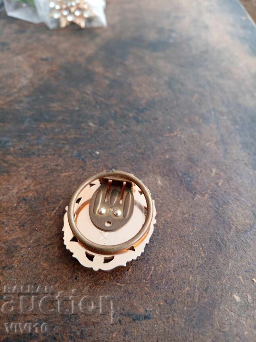 Аукцион Старинна брошка порцелан,клипс