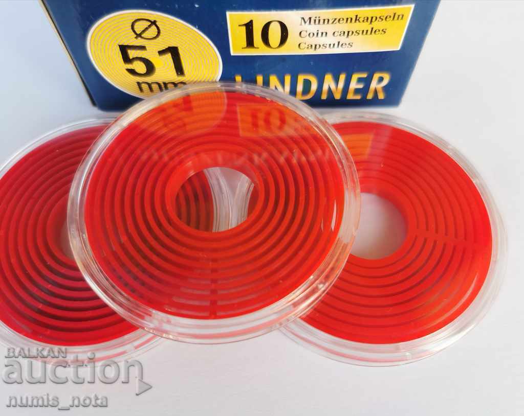 Capsule de monedă LINDNER cu limitator de la 16 la 51 mm. cu preț 11.80 BGN | € 6.03