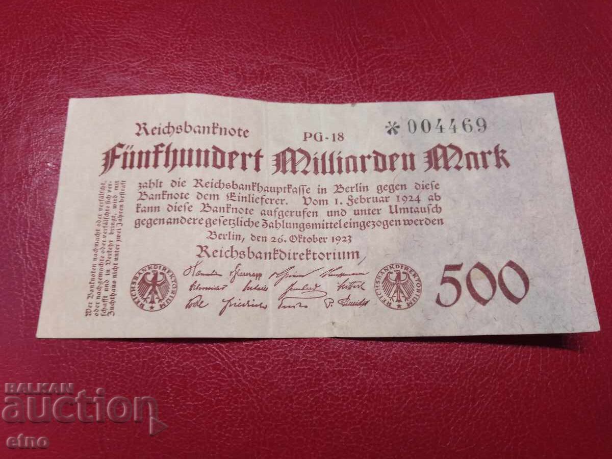 500 BILLION MARKS 1923 GERMANY, banknote 500 BILLION MARKS 1923 GERMANY, banknote
