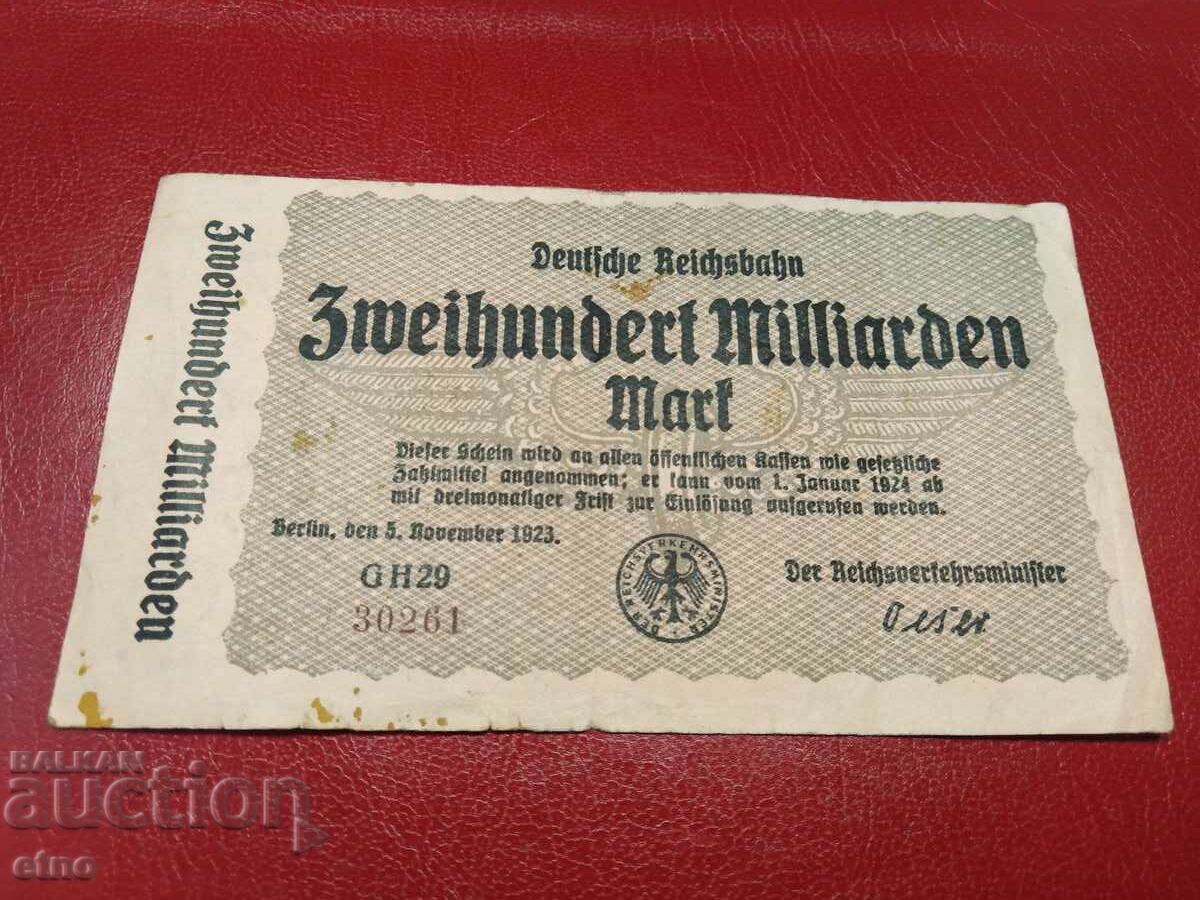 200 ΔΙΣ. ΜΑΡΚΑ 1923 ΓΕΡΜΑΝΙΑ, τραπεζογραμμάτιο