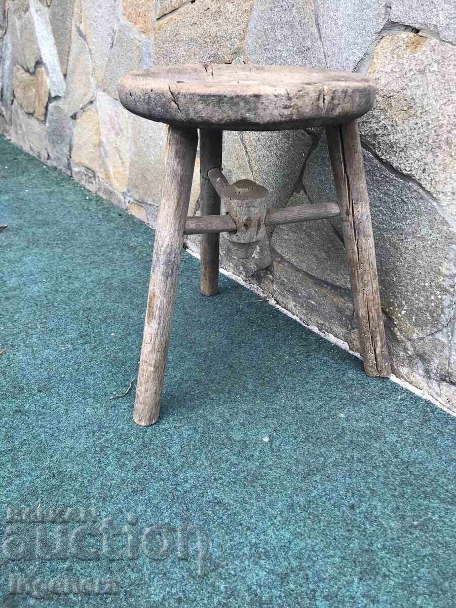 CHAIR THREE LEGGED CHAIR SOLID WOOD ANTIQUE with price 38.00 BGN | € 19.43 CHAIR THREE LEGGED CHAIR SOLID WOOD ANTIQUE with price 38.00 BGN | € 19.43