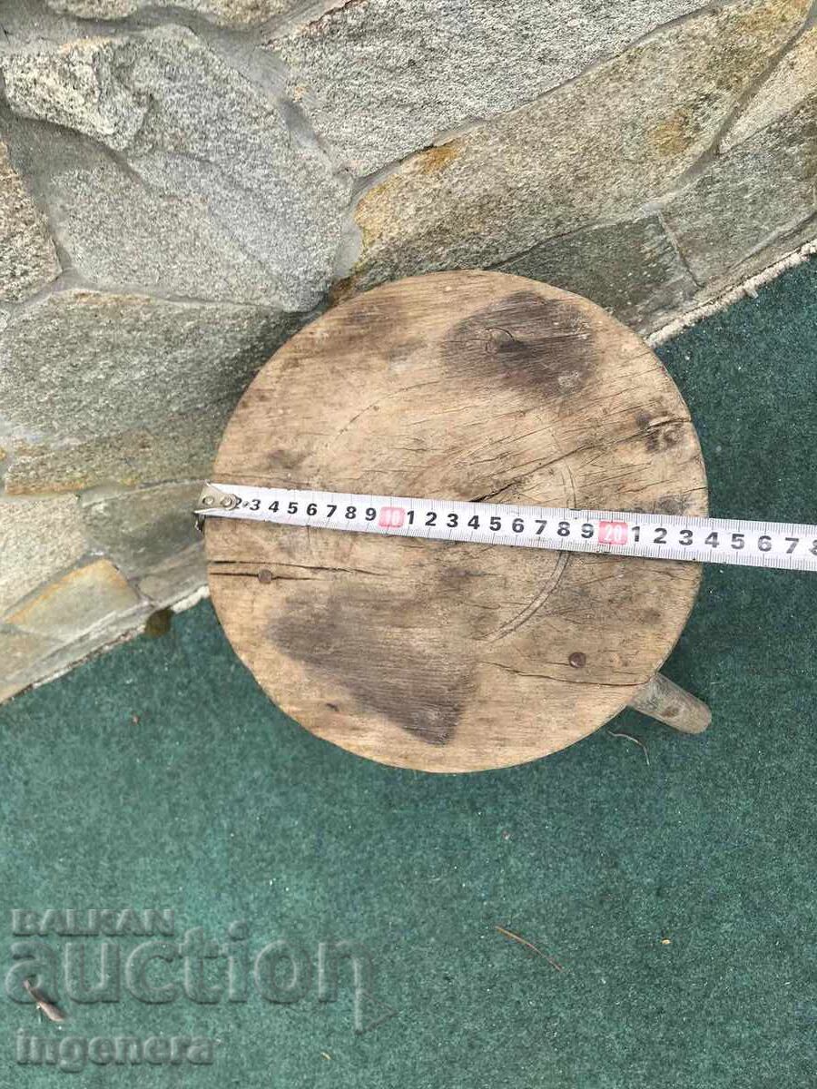 CHAIR THREE LEGGED CHAIR SOLID WOOD ANTIQUE - 7 CHAIR THREE LEGGED CHAIR SOLID WOOD ANTIQUE - 7