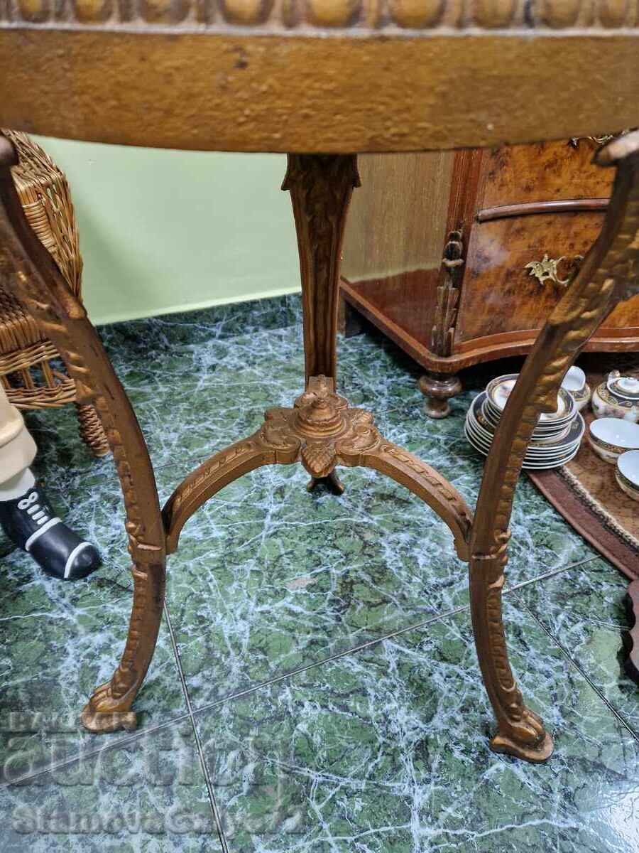 Μοναδικό αντίκα μεταλλικό τραπεζάκι κήπου - 6 Μοναδικό αντίκα μεταλλικό τραπεζάκι κήπου - 6