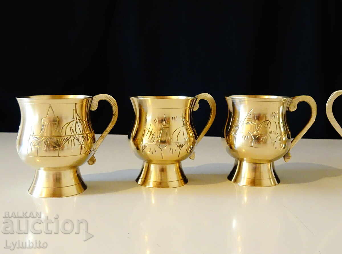 Brass Taj Mahal cups, 4 pcs with price 60.00 BGN | € 30.68 Brass Taj Mahal cups, 4 pcs with price 60.00 BGN | € 30.68