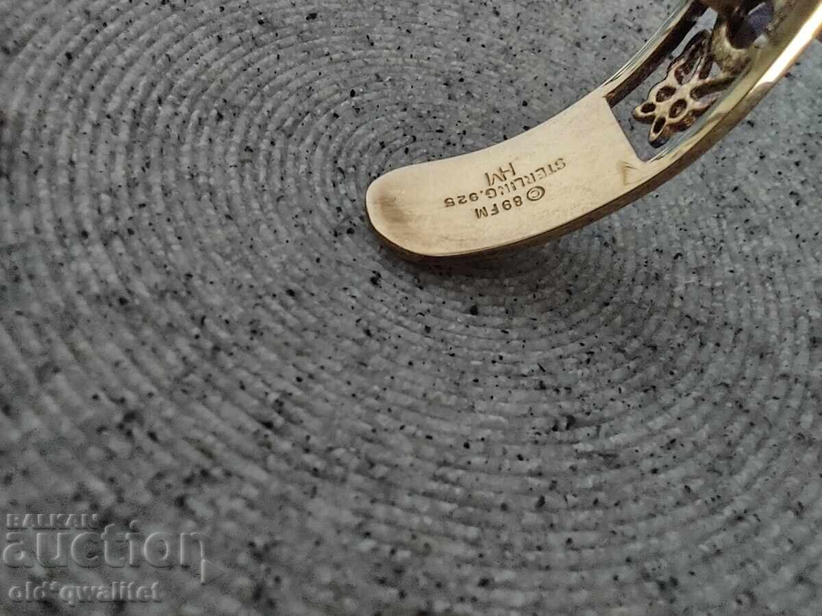 Delivery of SILVER BRACELET, gold plated, 925 silver, Amethyst, designer Delivery of SILVER BRACELET, gold plated, 925 silver, Amethyst, designer